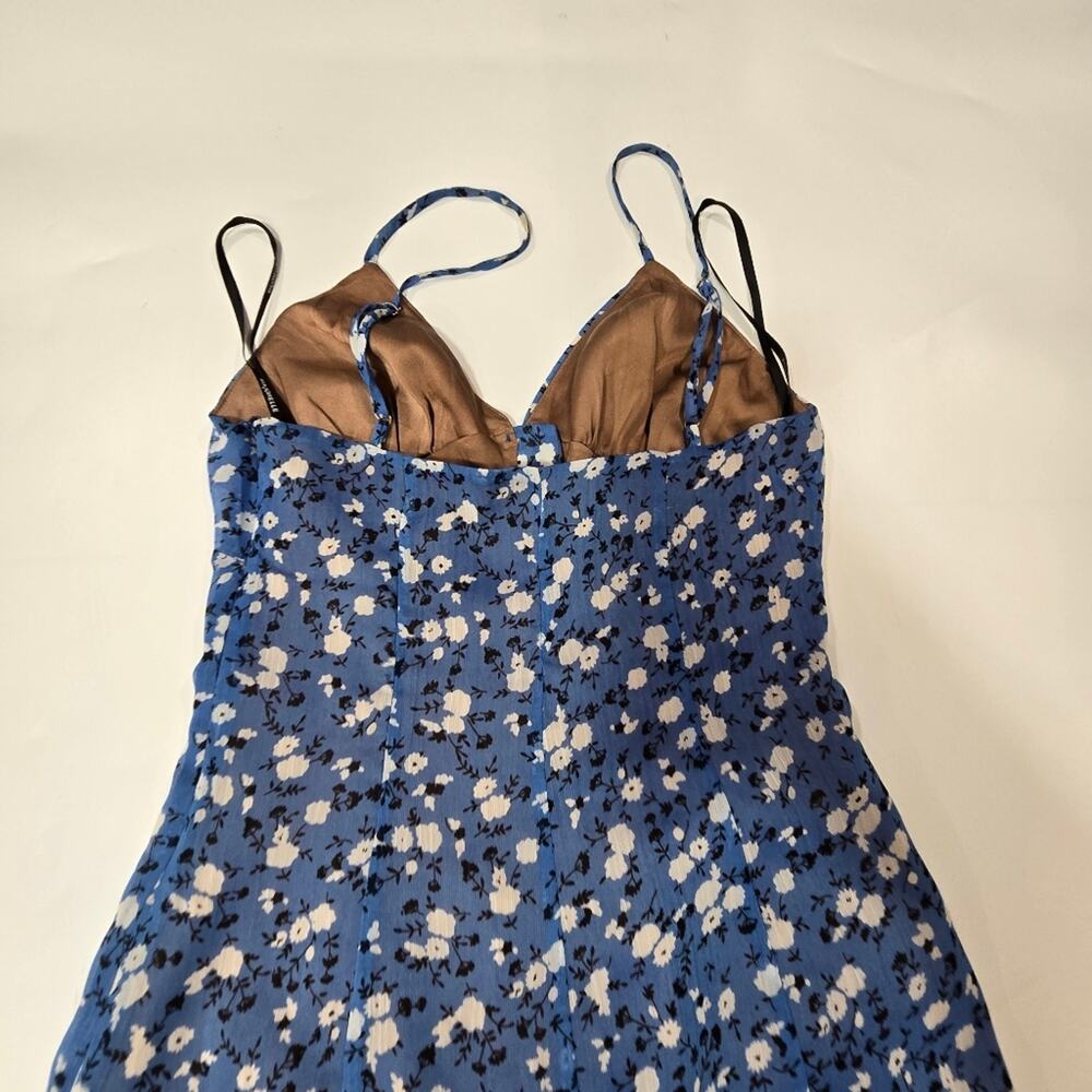 MAJORELLE Quincy Midi Dress in Blue Ditsy XS - Picture 8 of 10